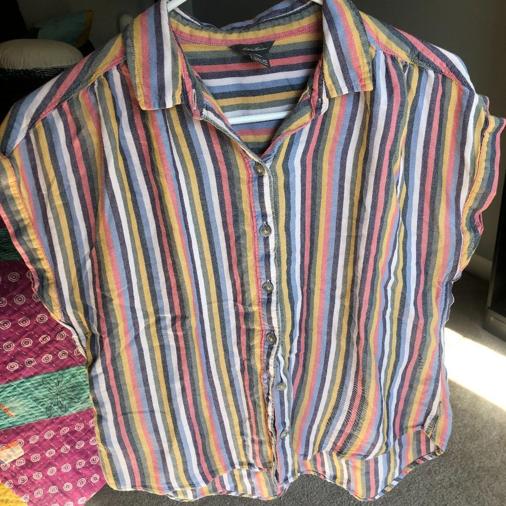 Eddie Bauer Women's XS | Colorful Short sleeve Button Down